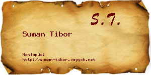 Suman Tibor névjegykártya